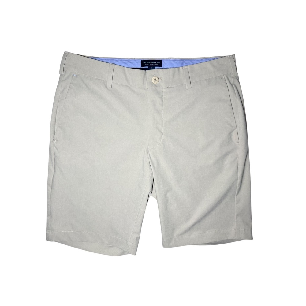 Peter Millar Crown Crafted Surge Shorts Mens 31 Beige Tailored Fit